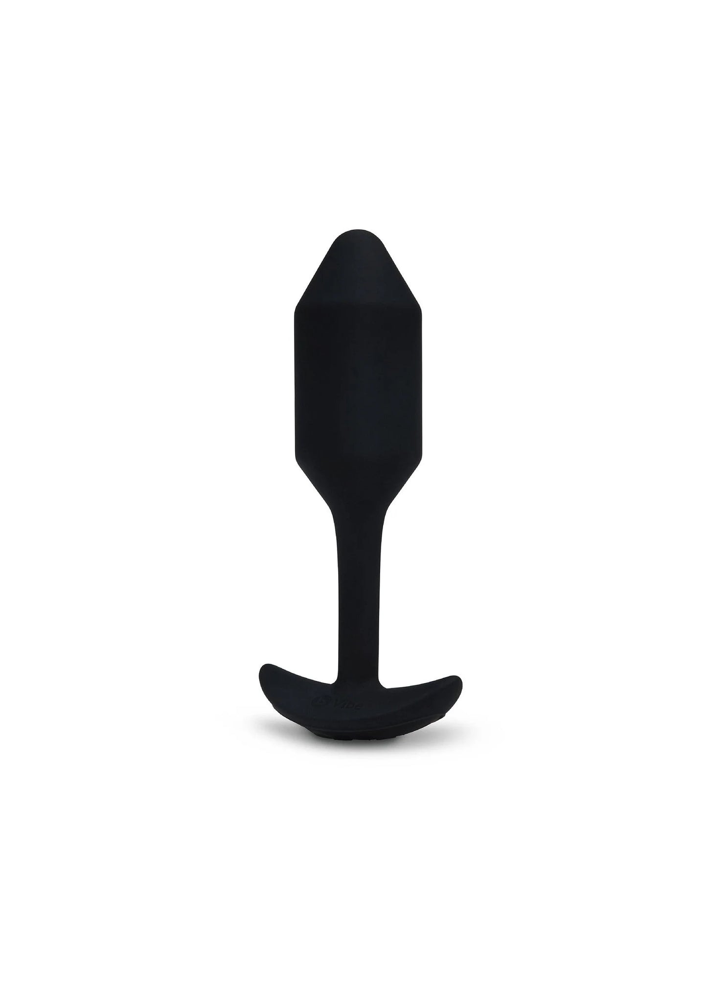 Zwarte siliconen anale plug met brede boogvormige voet, B-Vibe