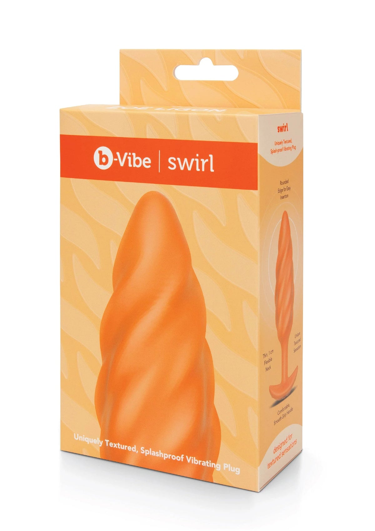 Beste vandaag nog: Swirl Texture Plug by B - Vibe - bij Happytoys