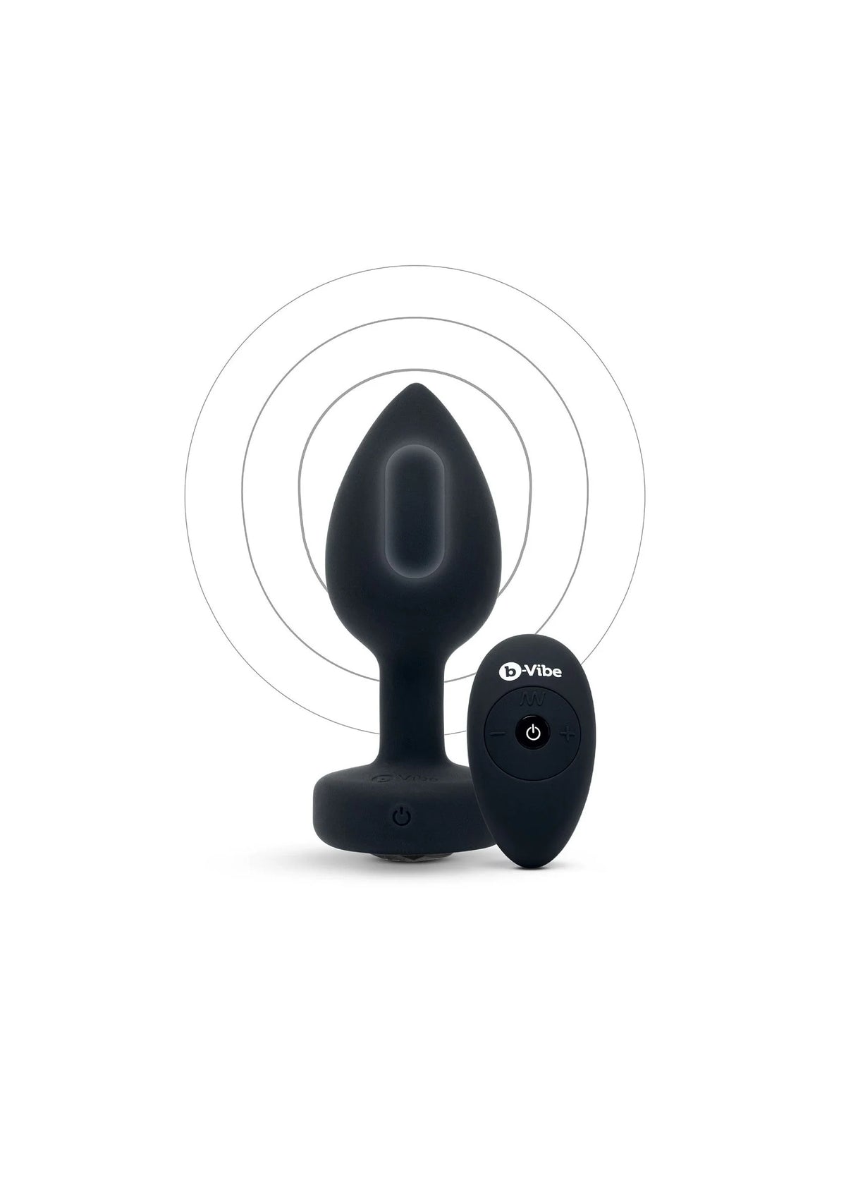 Beste vandaag nog: Vibrating Jewel Plug M/L by B - Vibe - bij Happytoys - Default Title - 35444 - BLACK