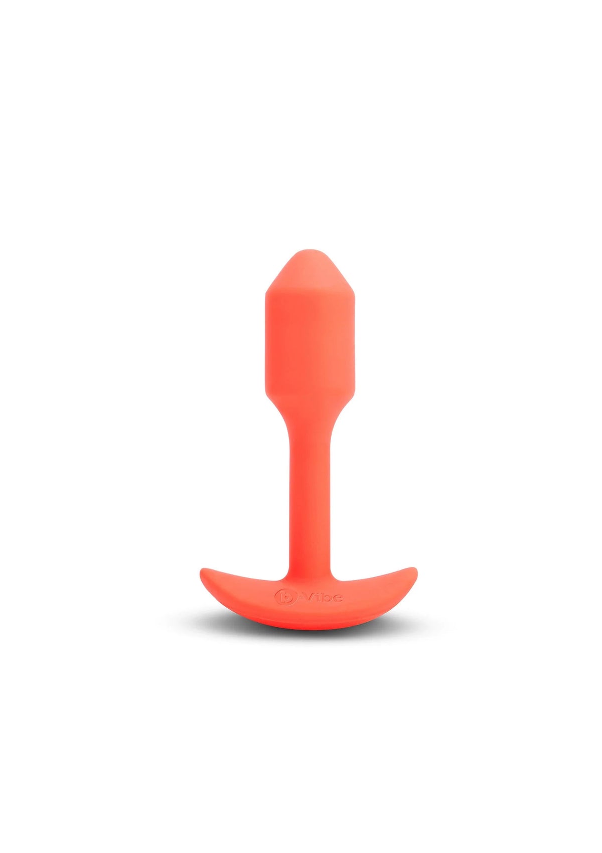 Oranje trilling snug plug van B-Vibe met brede voet