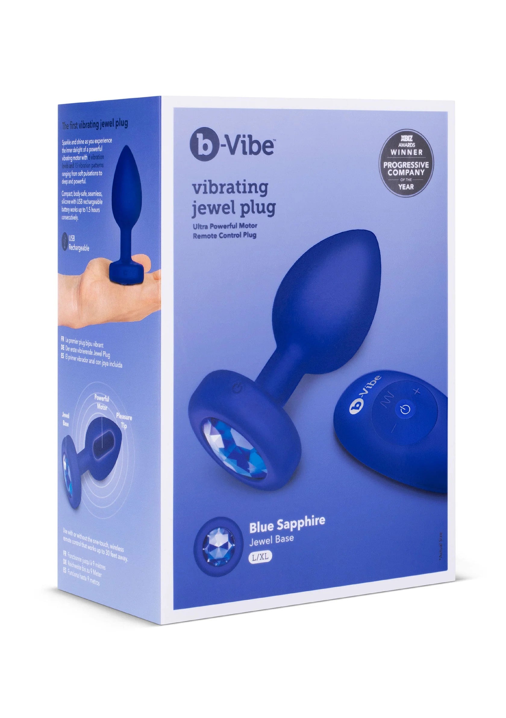 Beste vandaag nog: Vibrating Jewel Plug L/XL by B - Vibe - bij Happytoys