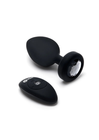 Beste vandaag nog: Vibrating Jewel Plug XXL by B - Vibe - bij Happytoys - Default Title - 35452 - BLACK