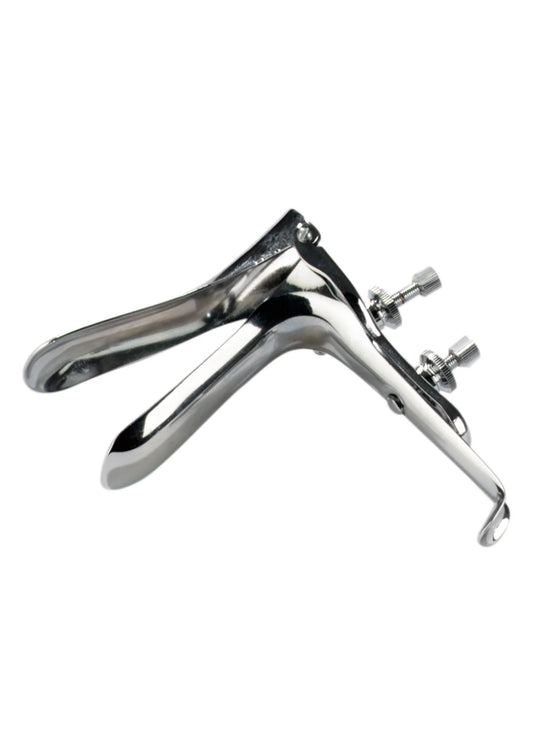 Metalen speculum met twee schroeven en lange handgreep, Scala Selection