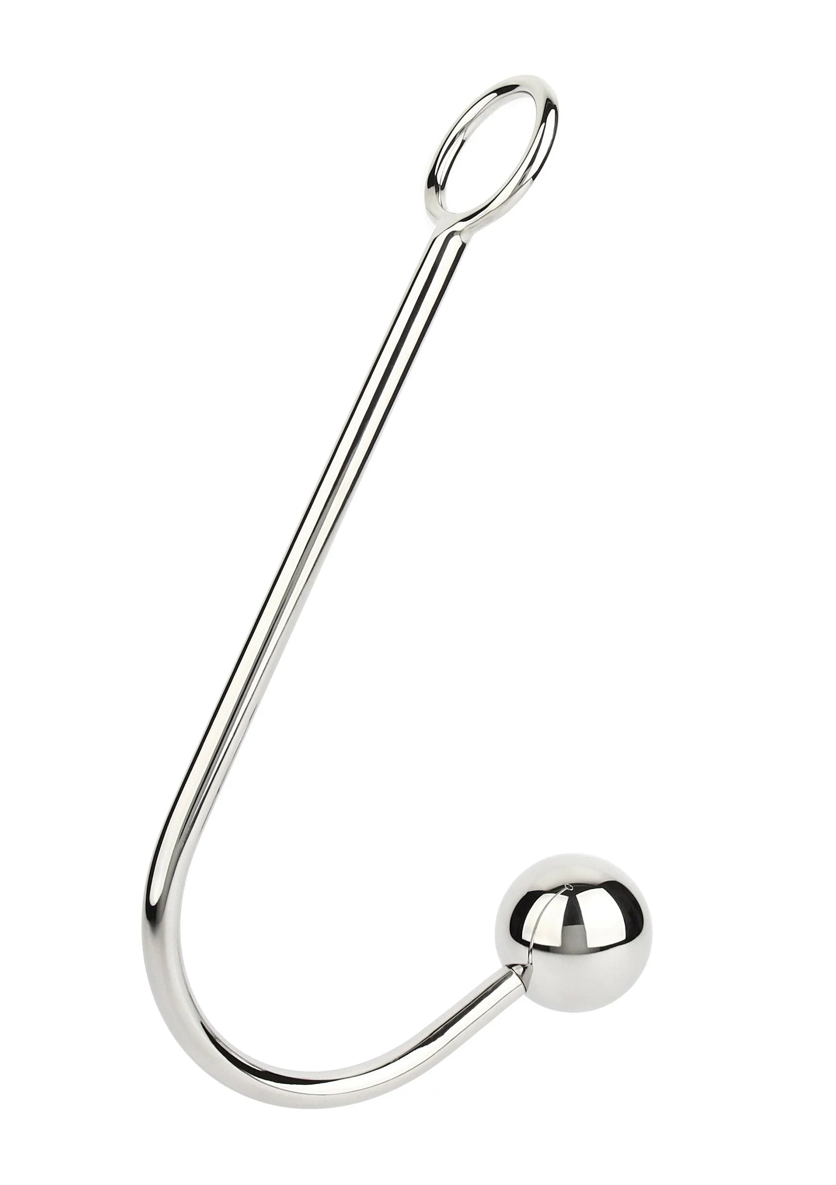 Bondage-haak met 50 mm bol van Mr. Steel, glanzende U-haak met ring