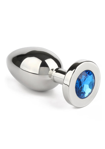 Bestel: Jewled Butt Plug Medium - bij Happytoys: de erotische sex webshop | liever Happy dan Easy ⭐⭐⭐⭐⭐ - Default Title - 38131 - BLUE