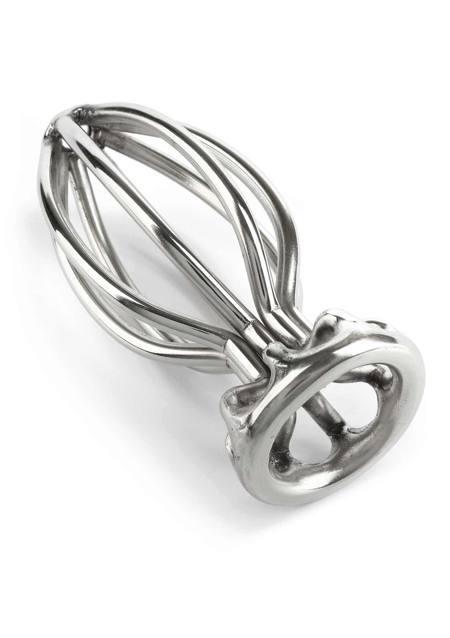 Kleine metalen staaldraad-plug met ronde kooi en hartvormige sluiting