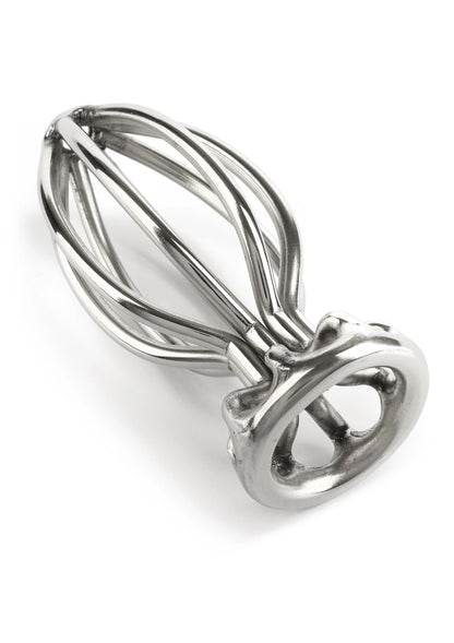 Kleine metalen staaldraad-plug met ronde kooi en hartvormige sluiting