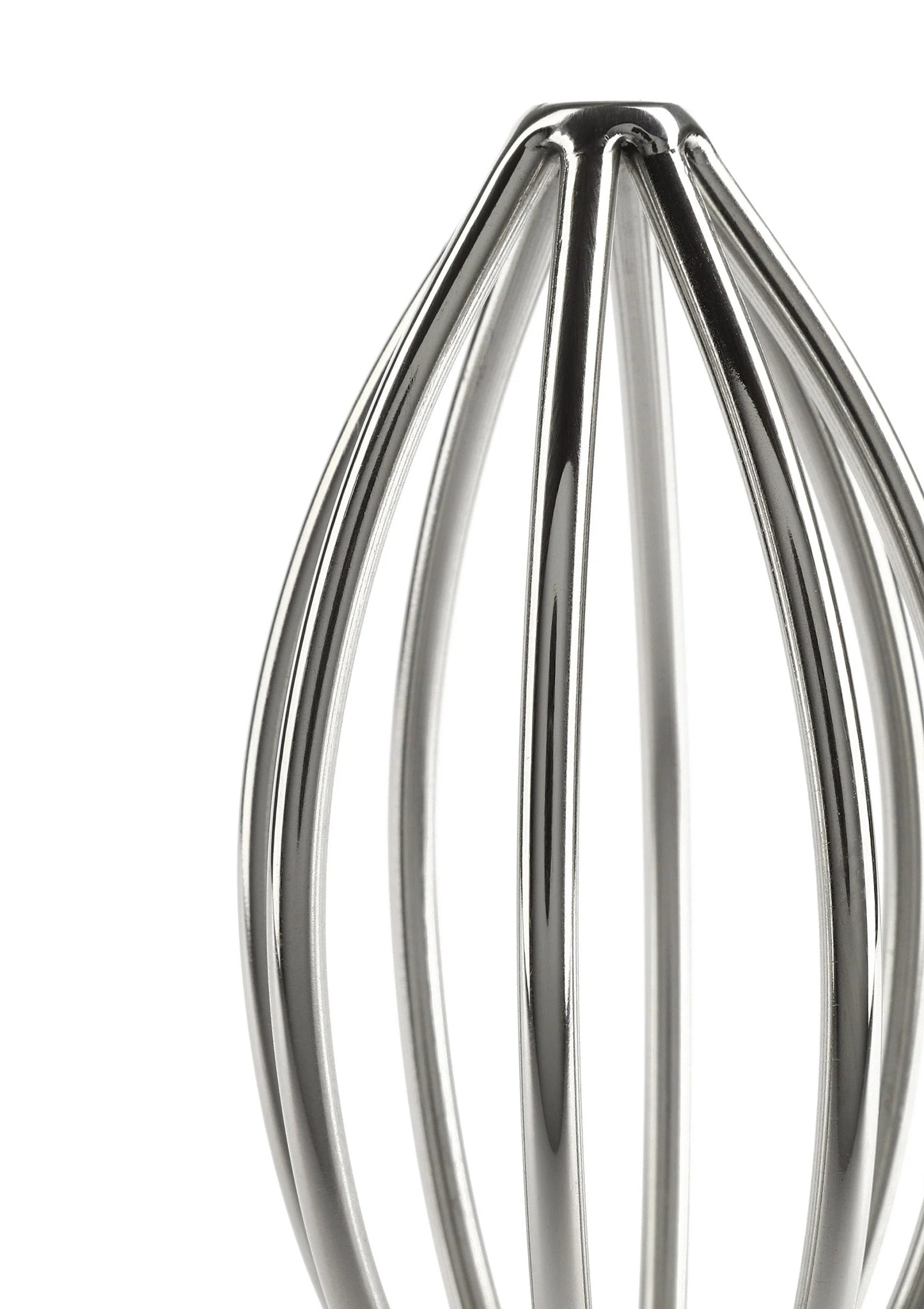 Ronde metalen draadplug, glanzend nikkelachtig, met open ringvormige draden