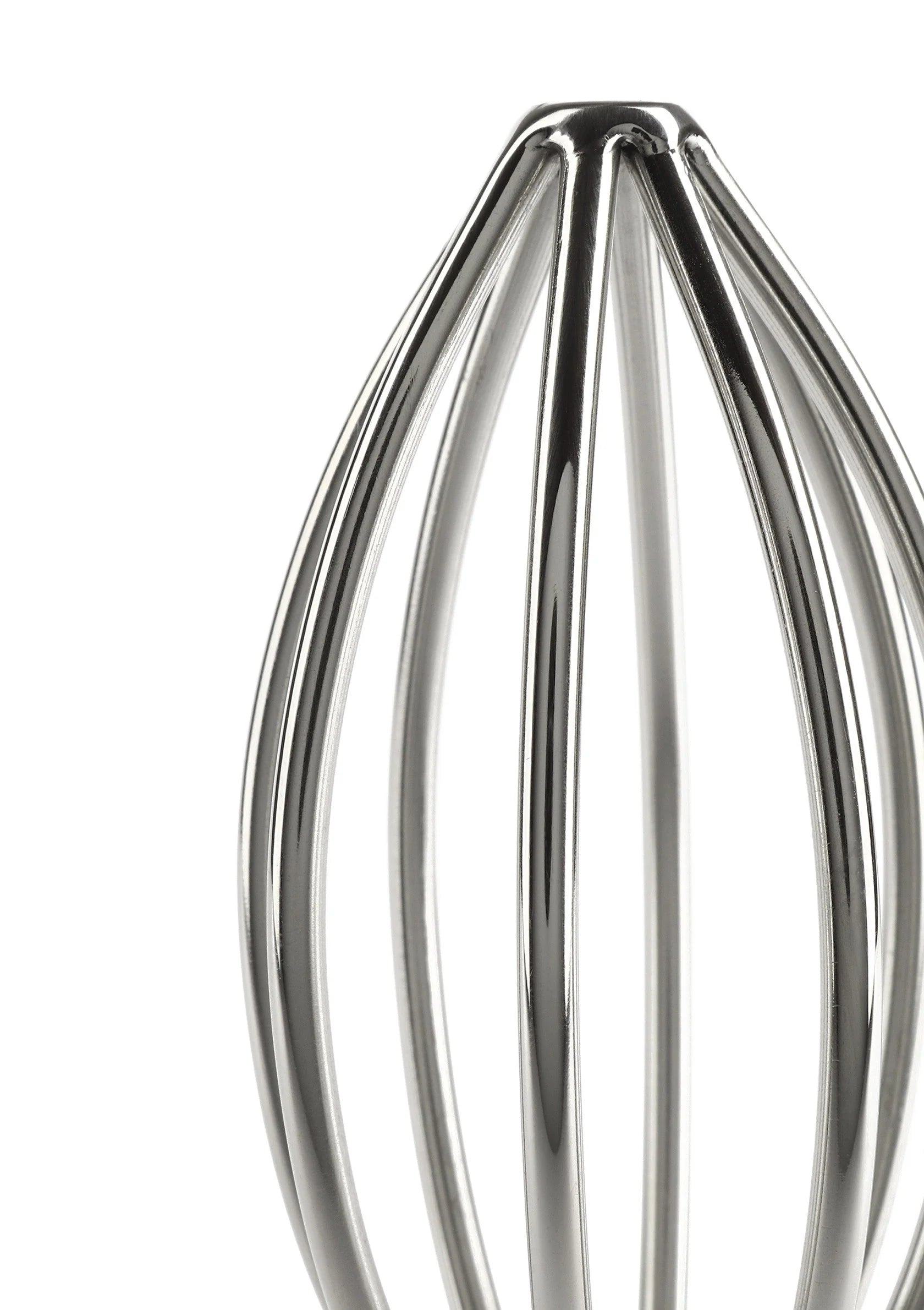 Ronde metalen draadplug, glanzend nikkelachtig, met open ringvormige draden