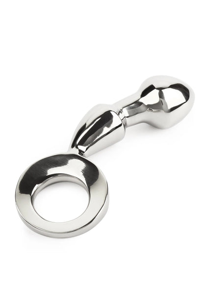 RVS plug met ringbasis en afgeronde, gladde schacht