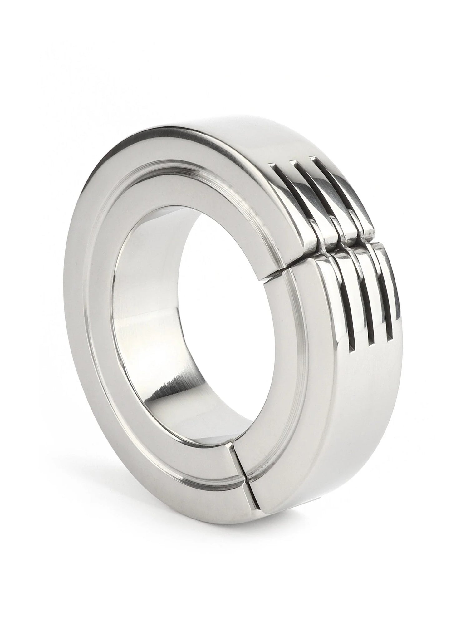Metalen scharnierende magnetische cockring van 40 mm, zilverkleurig