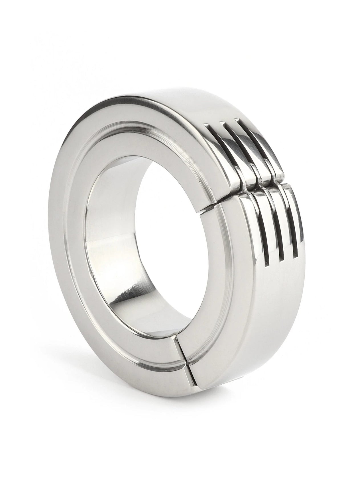 Metalen scharnierende magnetische cockring van 40 mm, zilverkleurig