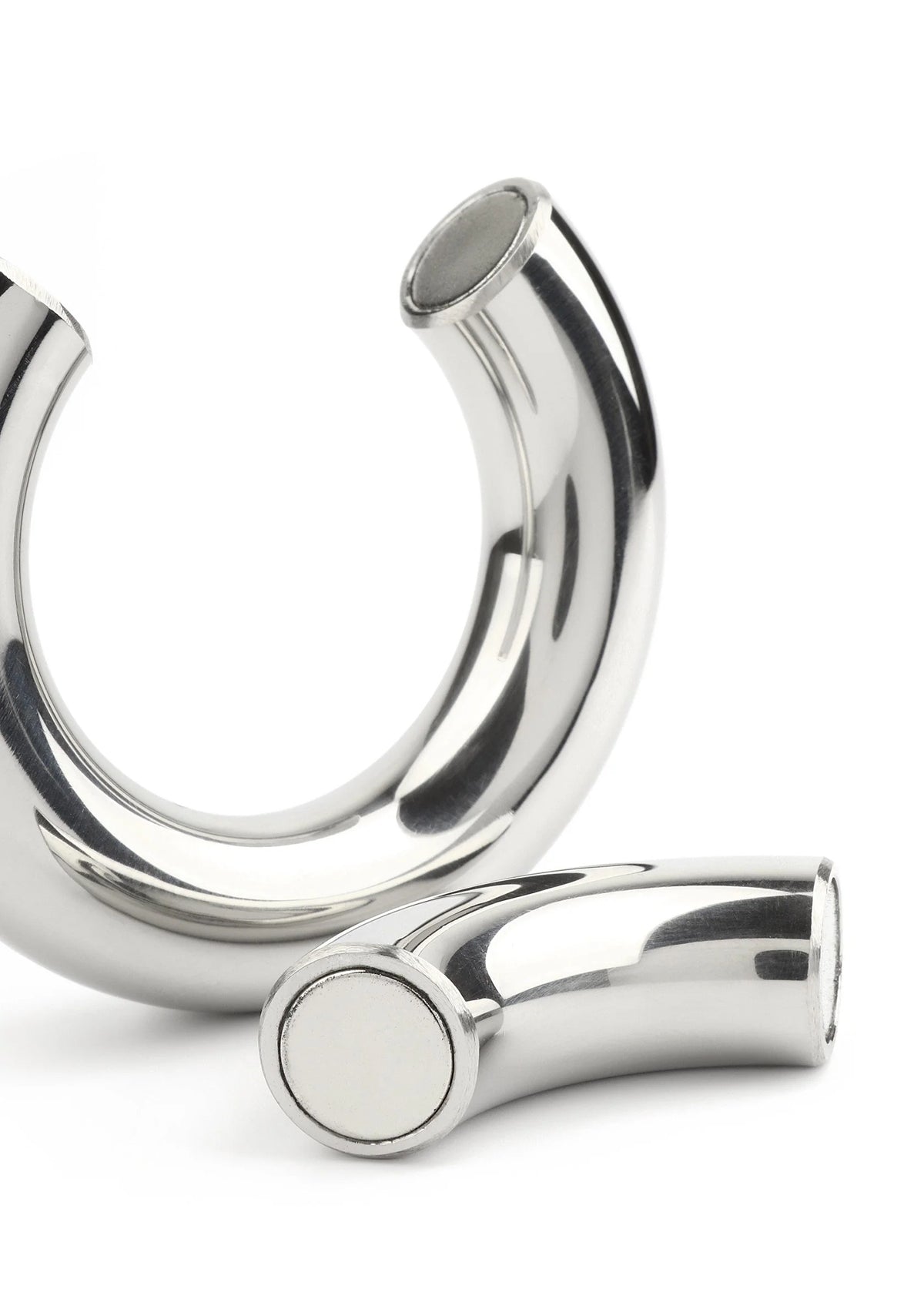 Geverchroomd metalen ringdeel met ronde klem en U-vormige beugel