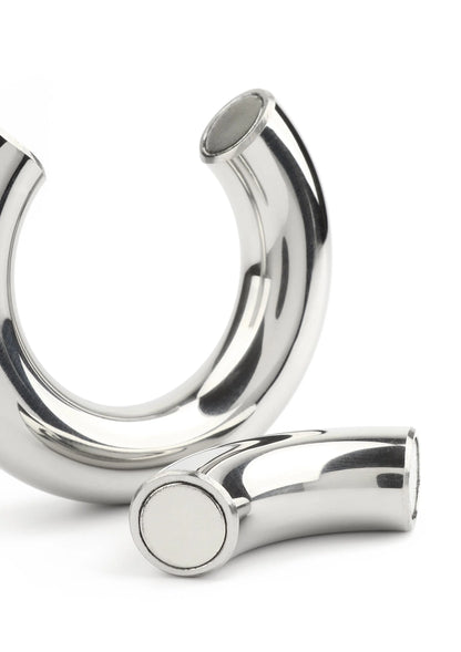 Geverchroomd metalen ringdeel met ronde klem en U-vormige beugel