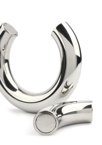 Zilverkleurig U-klemstuk met ronde sluitpin, voor stackable gewicht