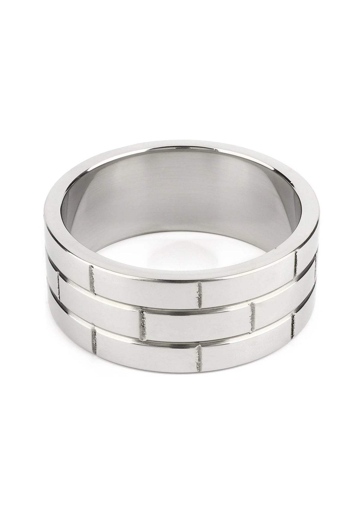 Rvs C-ring (55 mm) met ingelegde segmenten en gepolijste afwerking