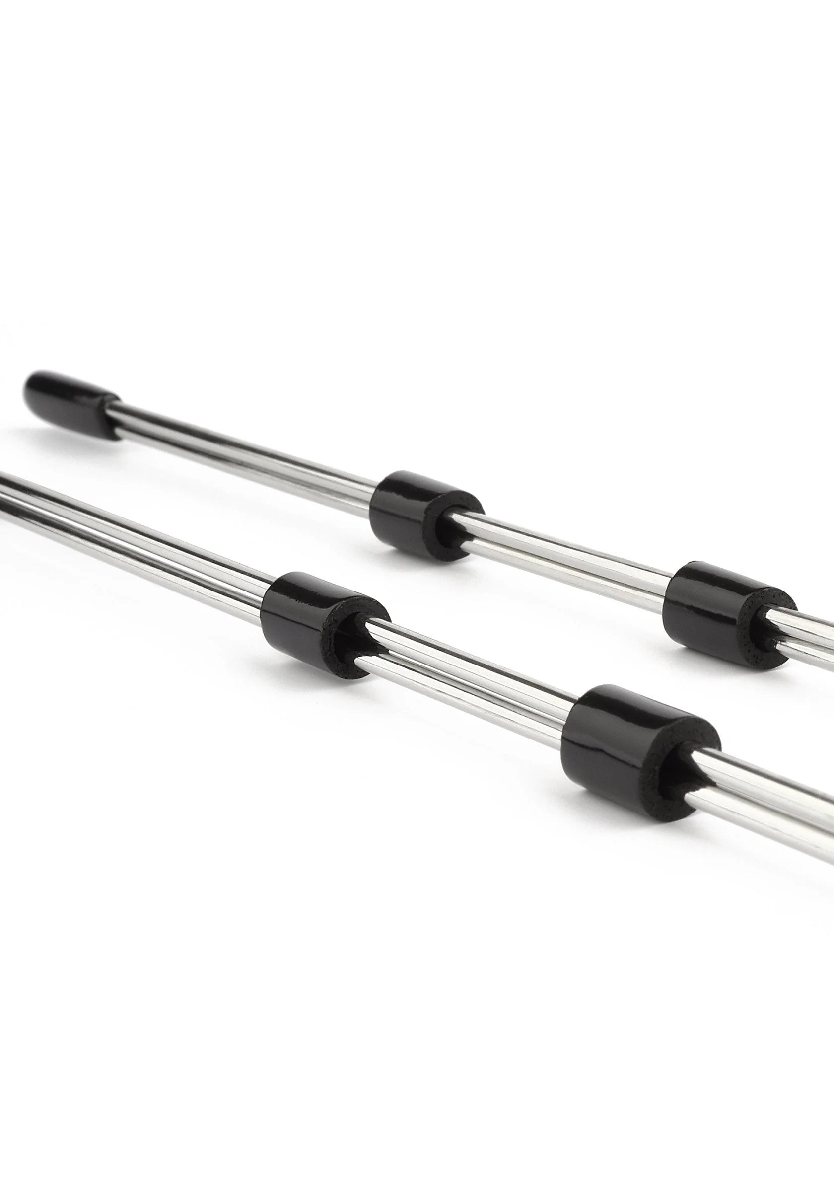 Nipple sticks van RVS met zwarte uiteinden, 20 cm, set van twee