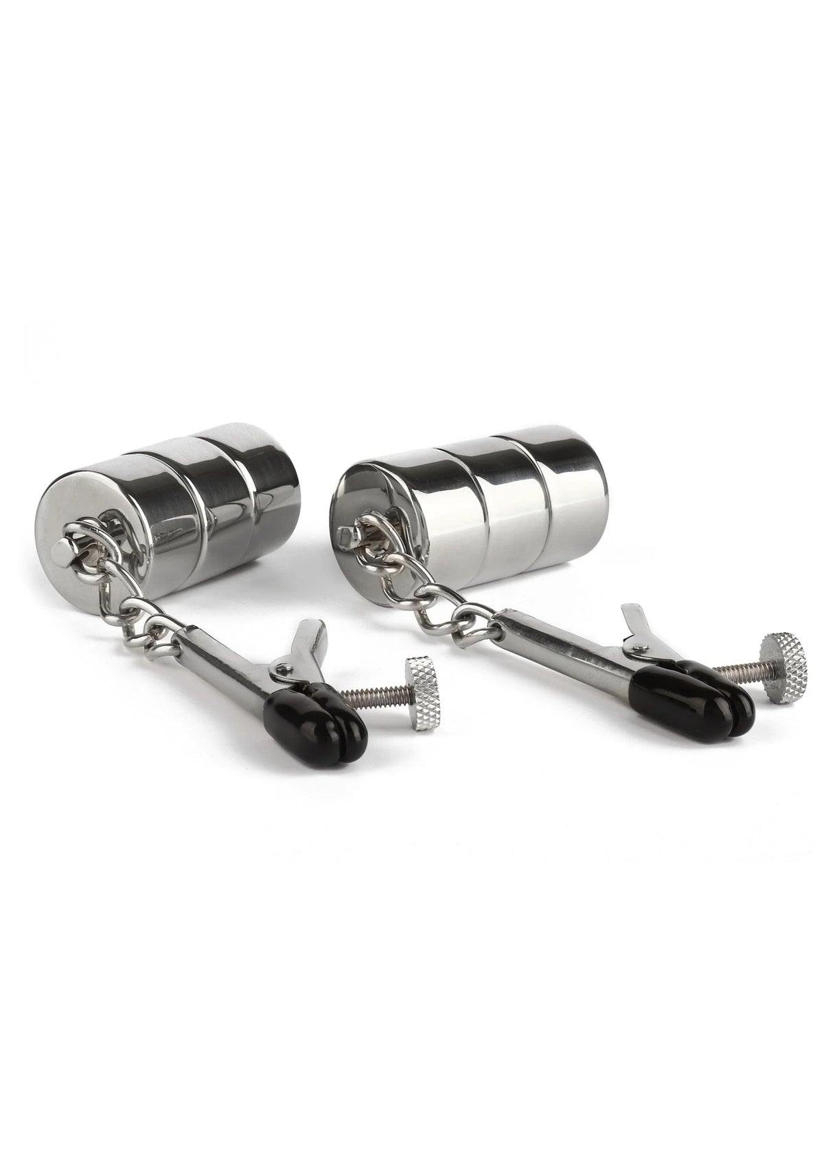 Beste vandaag nog: Aligator Nipple Clamps Weights by Mr. Steel - bij Happytoys Sexshop: online sex shop for Feeling Happy & Easy 😊 - Default Title - 38417 - SILVER