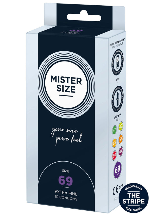 Beste vandaag nog: 69mm Condoms 10pcs by Mister Size - bij Happytoys Sexshop: online sex shop for Feeling Happy & Easy 😊
