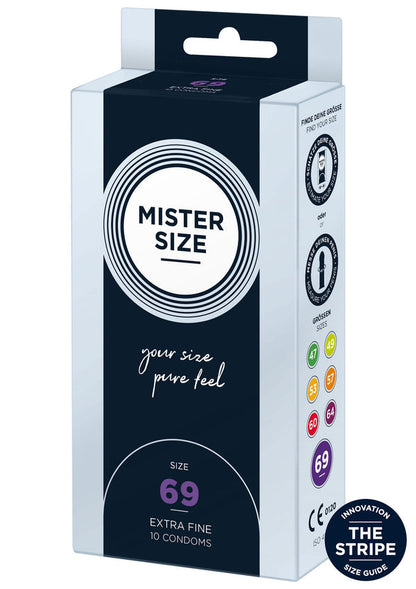Beste vandaag nog: 69mm Condoms 10pcs by Mister Size - bij Happytoys Sexshop: online sex shop for Feeling Happy & Easy 😊