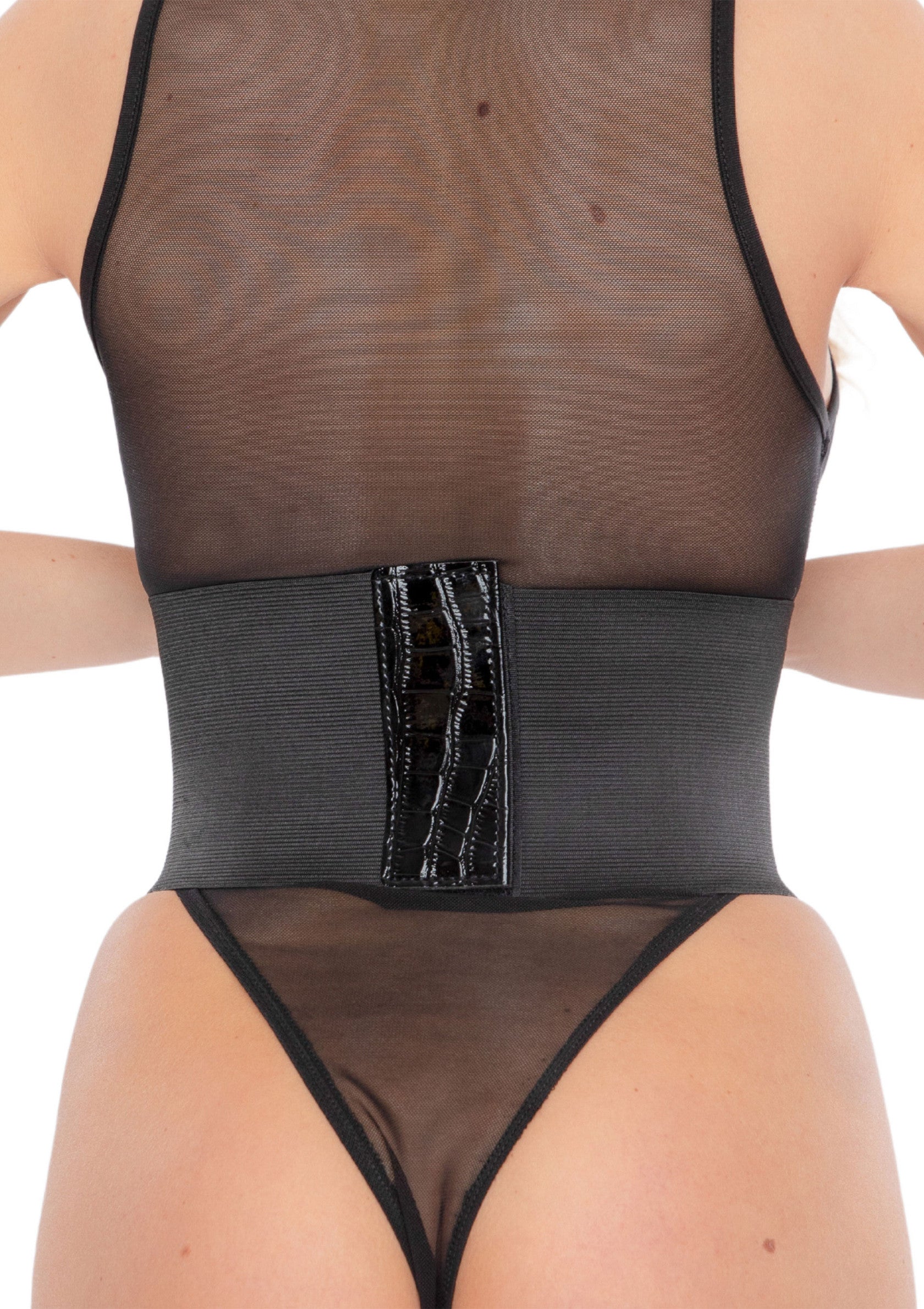 Bestel: Croco Front Waist Cincher - bij Happytoys: de erotische sex webshop | liever Happy dan Easy ⭐⭐⭐⭐⭐