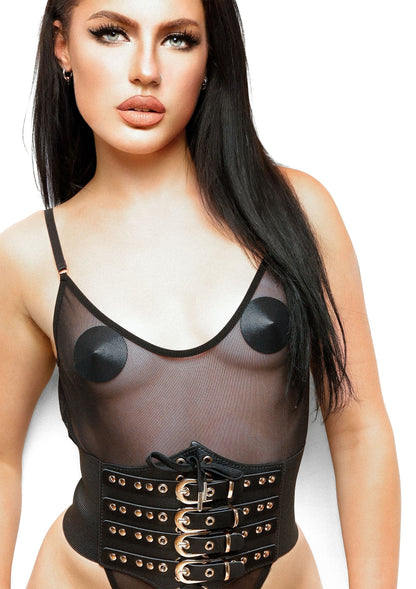 Beste vandaag nog: Buckled Front Waist Cincher by Kinky Diva - bij Happytoys Sexshop: Toys for Feeling Happy & Easy 😊 - Gold - L/XL - 70829 - GOLD - L/XL
