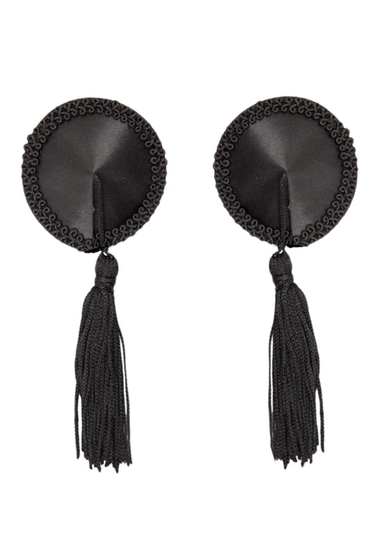 Bestel: Satin Nipple Covers with Tassel - bij Happytoys: de erotische sex webshop | liever Happy dan Easy ⭐⭐⭐⭐⭐