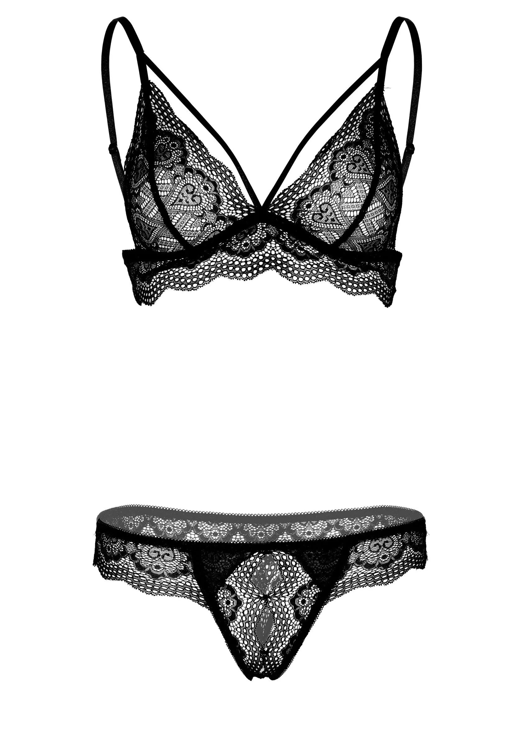 Beste vandaag nog: Bra and Crotchless Panty by Daring Intimates - bij Happytoys Sexshop: Toys for Feeling Happy & Easy 😊