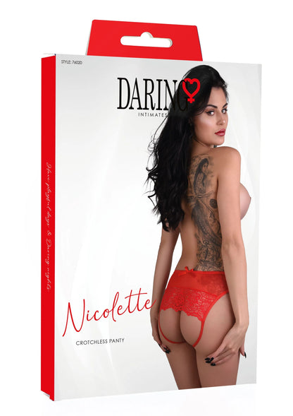 Beste vandaag nog: Nicolette crotchless panty by Daring Intimates - bij Happytoys Sexshop: Toys for Feeling Happy & Easy 😊