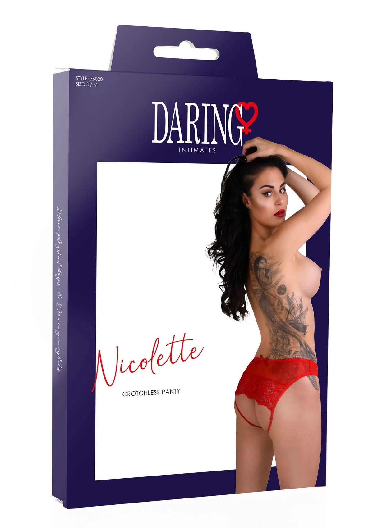 Beste vandaag nog: Nicolette crotchless panty by Daring Intimates - bij Happytoys Sexshop: Toys for Feeling Happy & Easy 😊