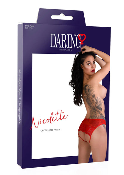 Beste vandaag nog: Nicolette crotchless panty by Daring Intimates - bij Happytoys Sexshop: Toys for Feeling Happy & Easy 😊