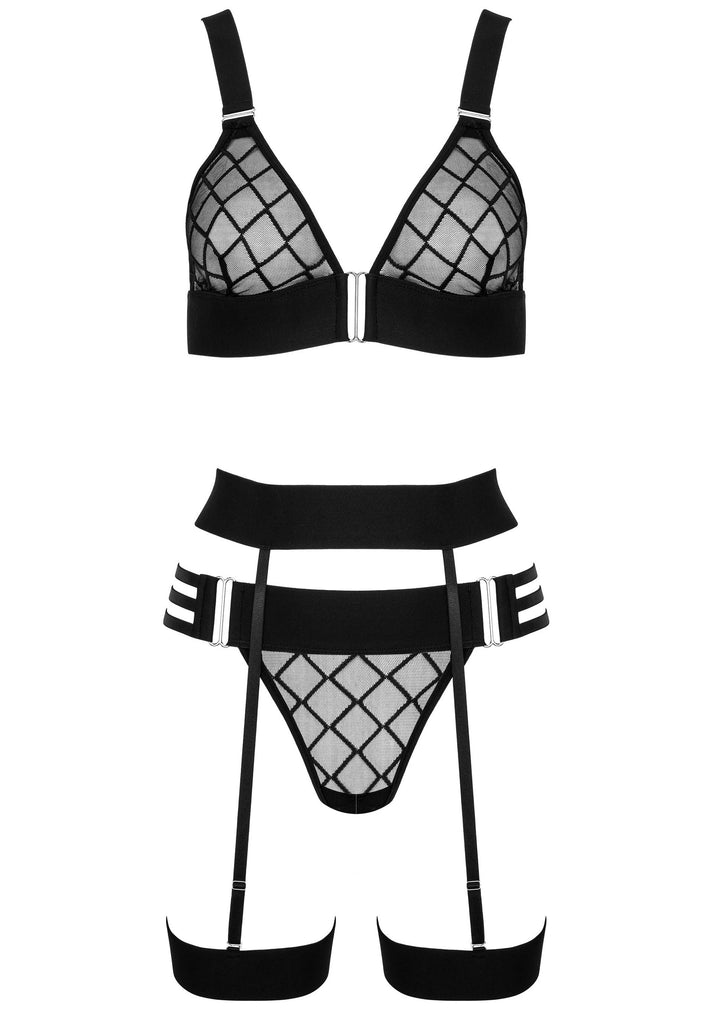 Beste vandaag nog: 3 Pcs Set THP105 lingerie set bra, panty and garter by Kotek - bij Happytoys Sexshop: online sex shop for Feeling Happy & Easy 😊