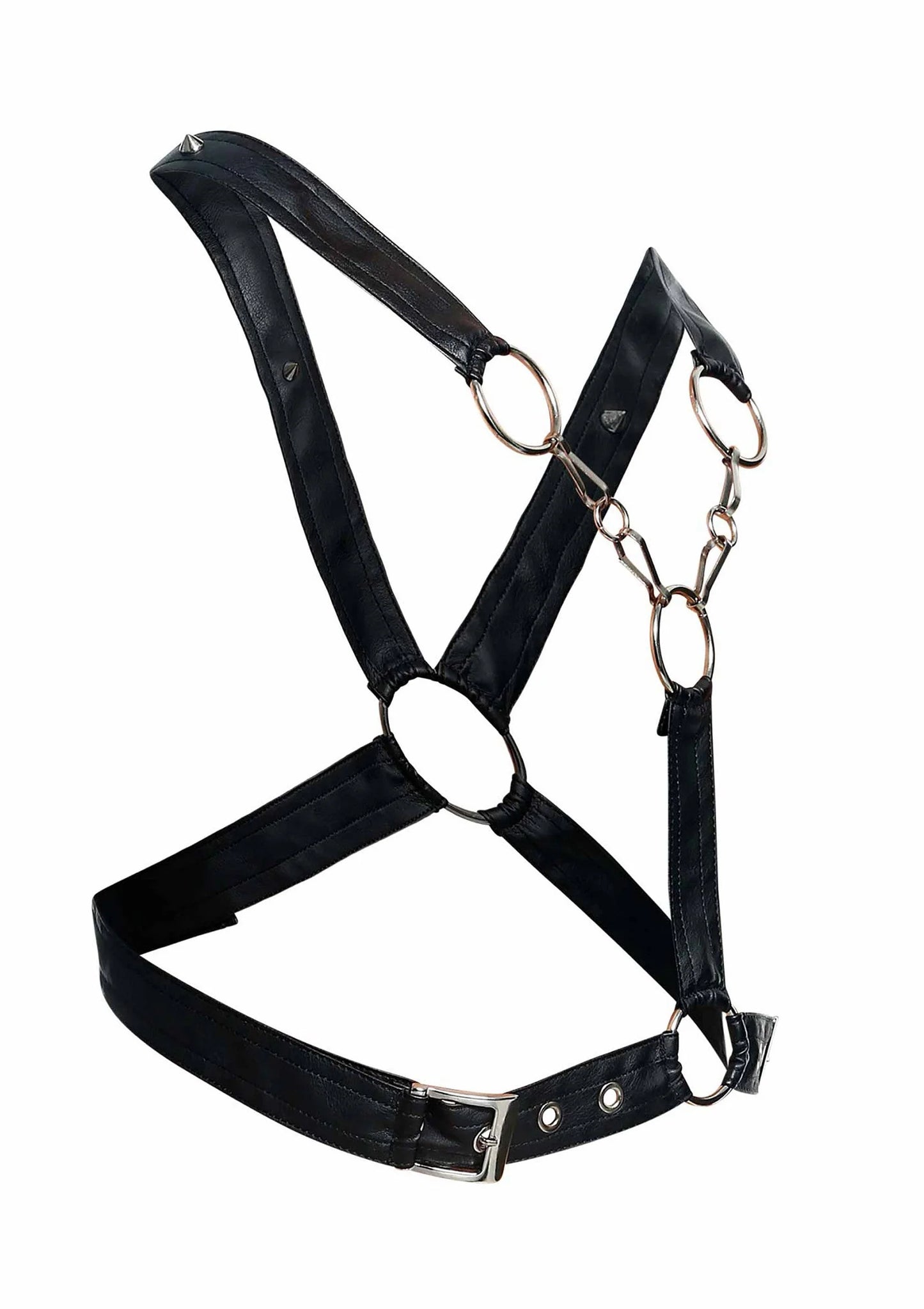 Bestel: DNGEON Cross Chain Harness by MOB Eroticwear Dngeon - bij Happytoys: de erotische sex webshop | liever Happy dan Easy ⭐⭐⭐⭐⭐