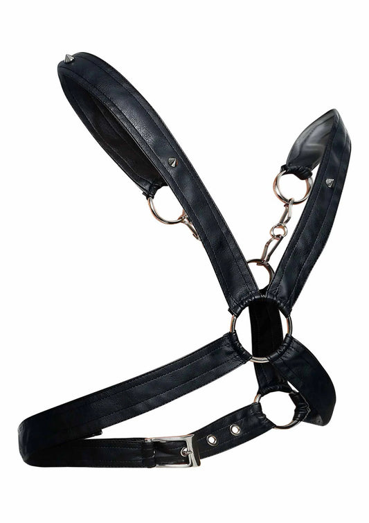 Bestel: DNGEON Cross Chain Harness by MOB Eroticwear Dngeon - bij Happytoys: de erotische sex webshop | liever Happy dan Easy ⭐⭐⭐⭐⭐