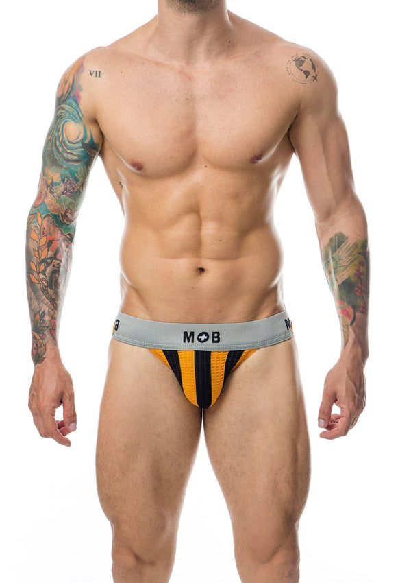 Bestel: MOB Stripe Classic Jock by MOB Eroticware - bij Happytoys: de erotische sex webshop | liever Happy dan Easy ⭐⭐⭐⭐⭐