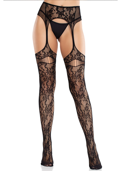 Beste vandaag nog: Net Stockings with Attached Garter Belt - bij Happytoys Sexshop: online sex shop for Feeling Happy & Easy 😊