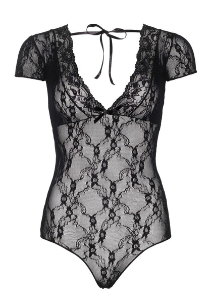 Floral Lace Backless Teddy