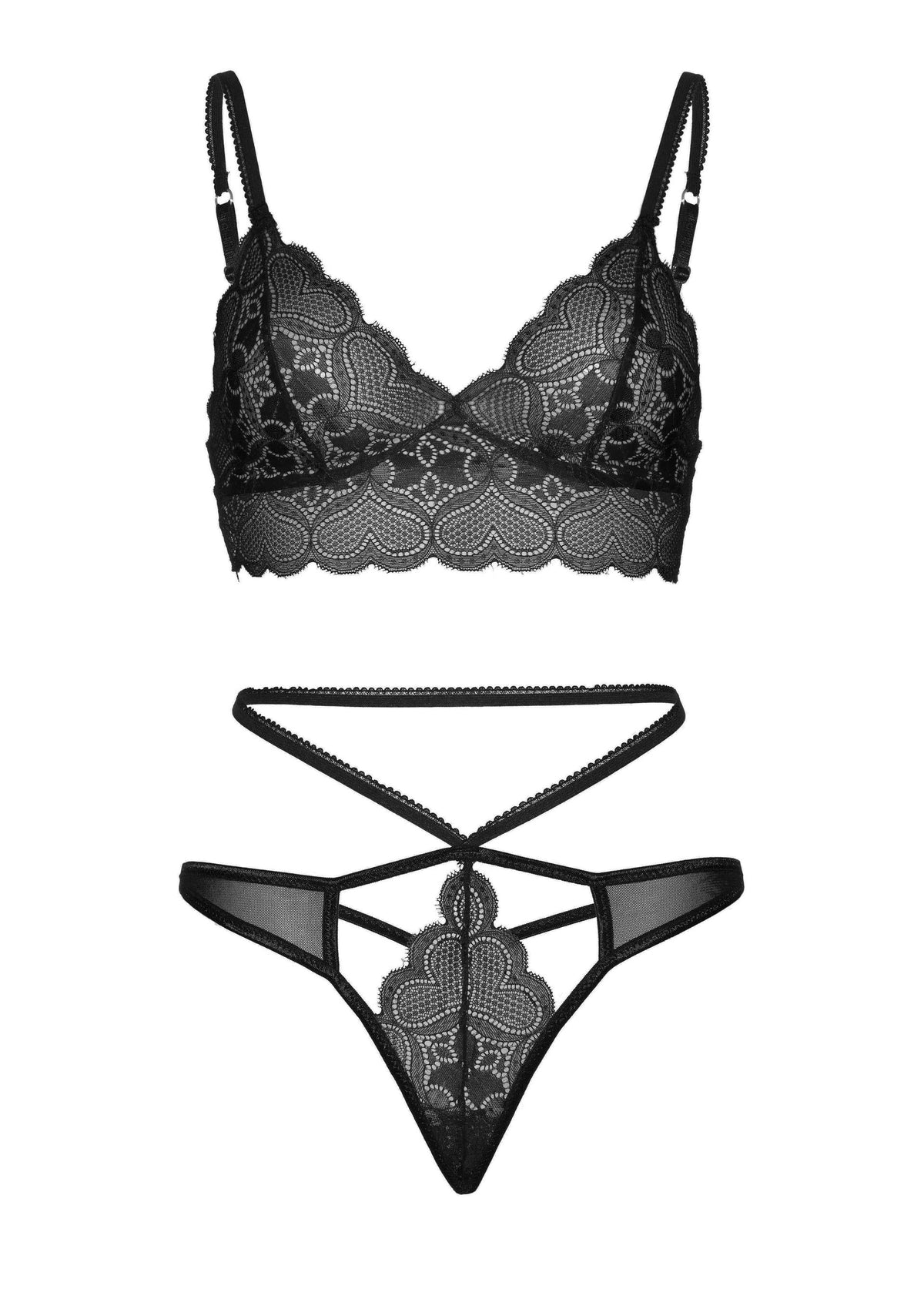 Beste vandaag nog: Sweetheart Bralette and String - bij Happytoys Sexshop: online sex shop for Feeling Happy & Easy 😊