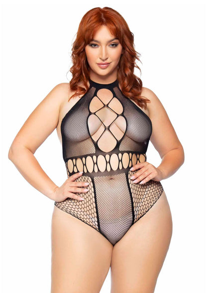 Beste vandaag nog: Plus Seamless Halter Bodysuit - bij Happytoys Sexshop: online sex shop for Feeling Happy & Easy 😊 - Default Title - 82029 - BLACK - 1X/2X
