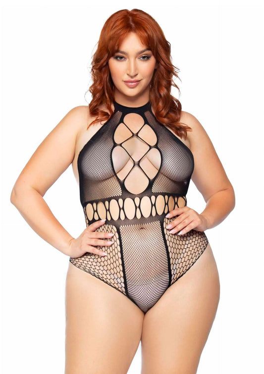 Beste vandaag nog: Plus Seamless Halter Bodysuit - bij Happytoys Sexshop: online sex shop for Feeling Happy & Easy 😊 - Default Title - 82029 - BLACK - 1X/2X