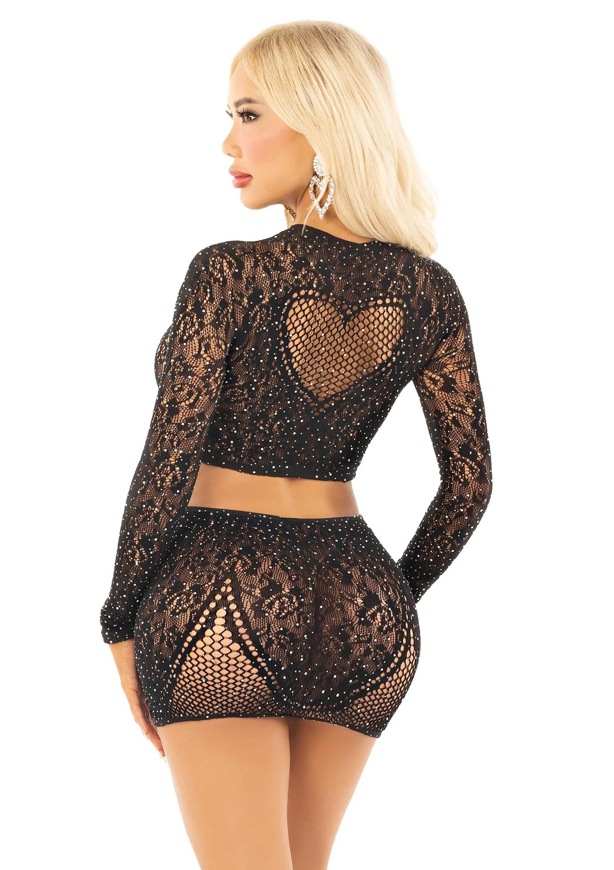 Beste vandaag nog: Rhinestone Crop Top and Mini Skirt - bij Happytoys Sexshop: online sex shop for Feeling Happy & Easy 😊