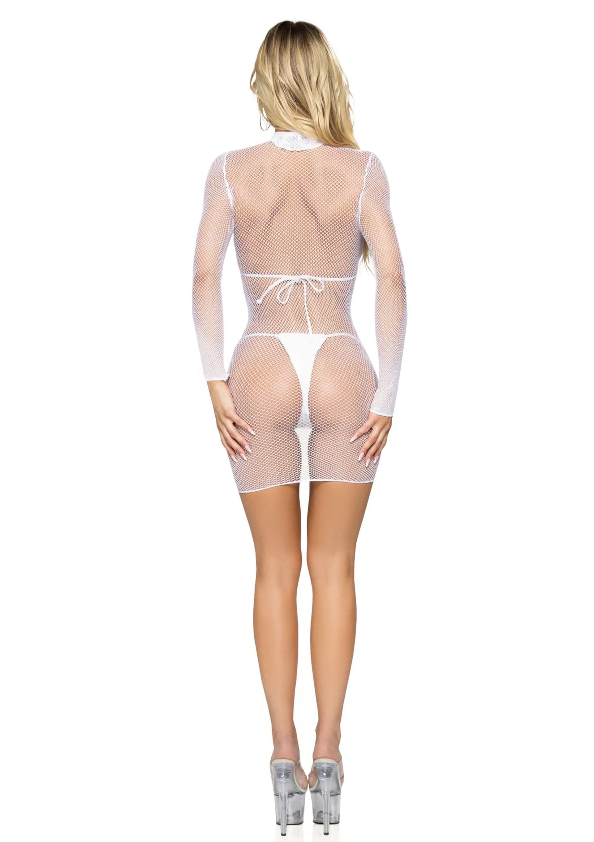 Beste vandaag nog: Ultra Net High Neck Mini Dress - bij Happytoys Sexshop: online sex shop for Feeling Happy & Easy 😊