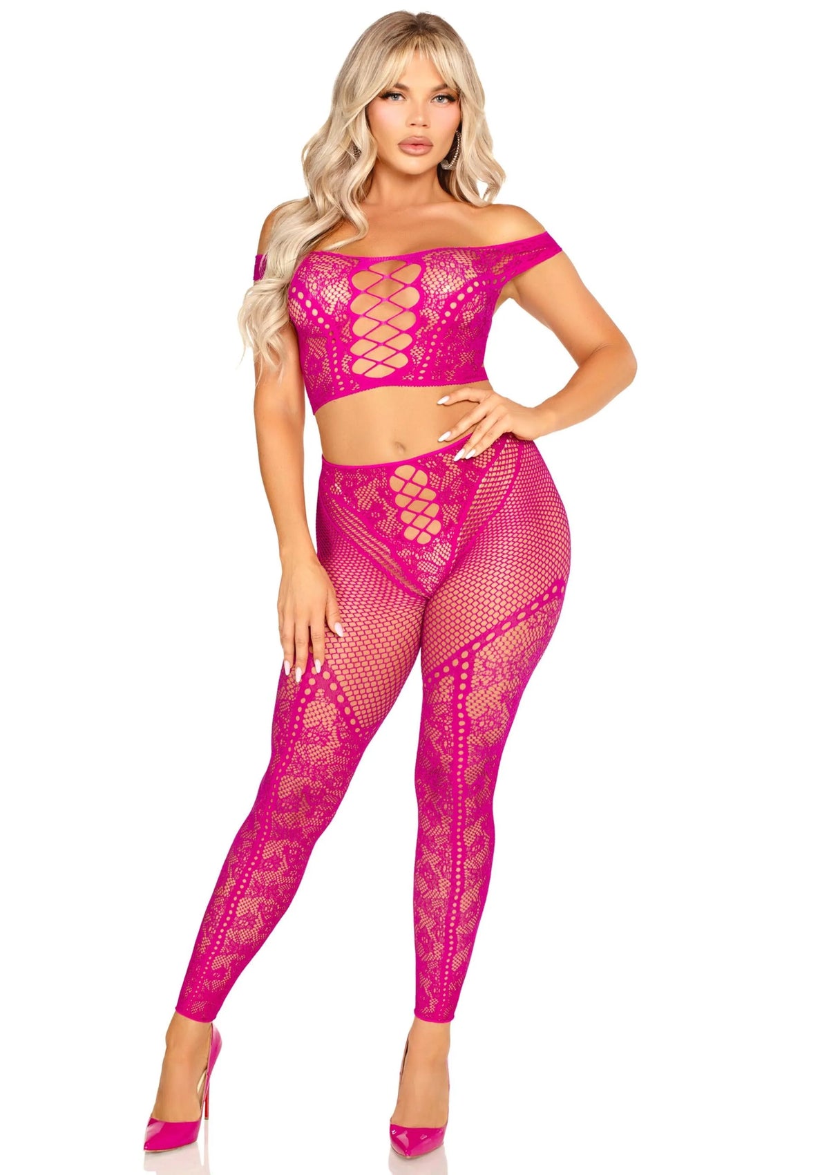 Beste vandaag nog: Off Shoulder Crop Top and Legging - bij Happytoys Sexshop: online sex shop for Feeling Happy & Easy 😊