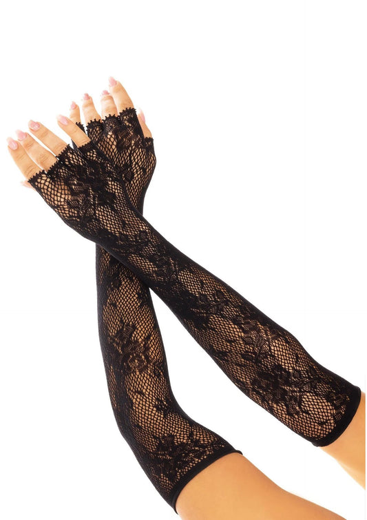 Beste vandaag nog: Opera Length Floral Net Fingerless Gloves - bij Happytoys Sexshop: online sex shop for Feeling Happy & Easy 😊