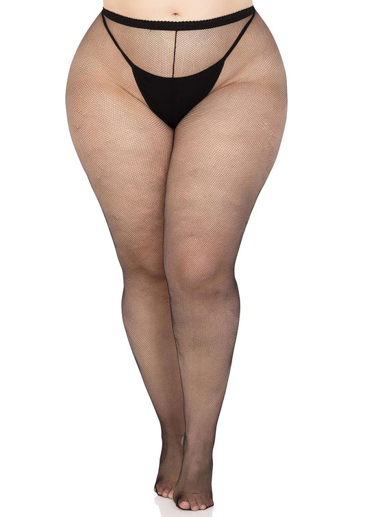Bestel: Plus Elastane Micro Net Tights - bij Happytoys: de erotische sex webshop | liever Happy dan Easy ⭐⭐⭐⭐⭐ - Default Title - 85112 - BLACK - 1X/2X