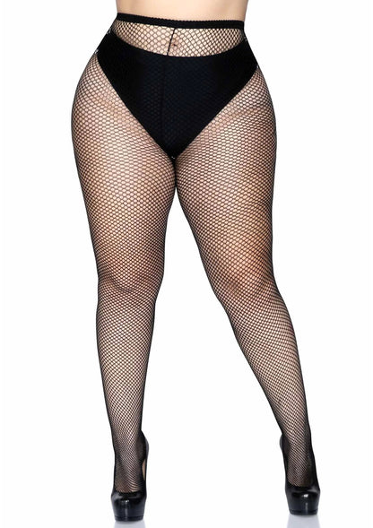 Beste vandaag nog: Plus Fishnet Pantyhose - bij Happytoys Sexshop: online sex shop for Feeling Happy & Easy 😊 - Default Title - 85186 - BLACK - O/S