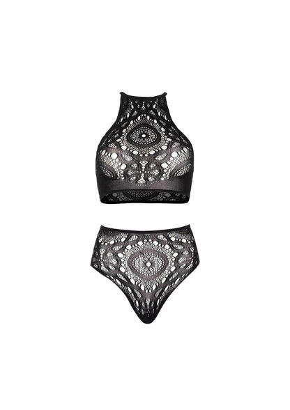 Bestel: Halter Crop Top and High Waist Thong - bij Happytoys: de erotische sex webshop | liever Happy dan Easy ⭐⭐⭐⭐⭐