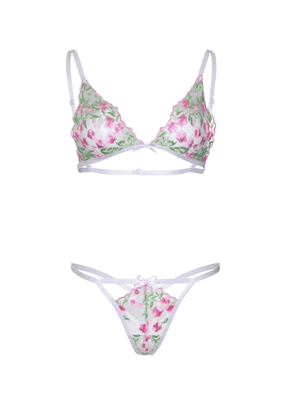 Beste vandaag nog: Floral Sheer Bra and String - bij Happytoys Sexshop: online sex shop for Feeling Happy & Easy 😊
