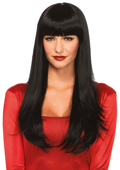 Beste vandaag nog: Bangin' Long Straight Wig by Leg Avenue - bij Happytoys Sexshop: online sex shop for Feeling Happy & Easy 😊 - Zwart - 87802 - BLACK - O/S