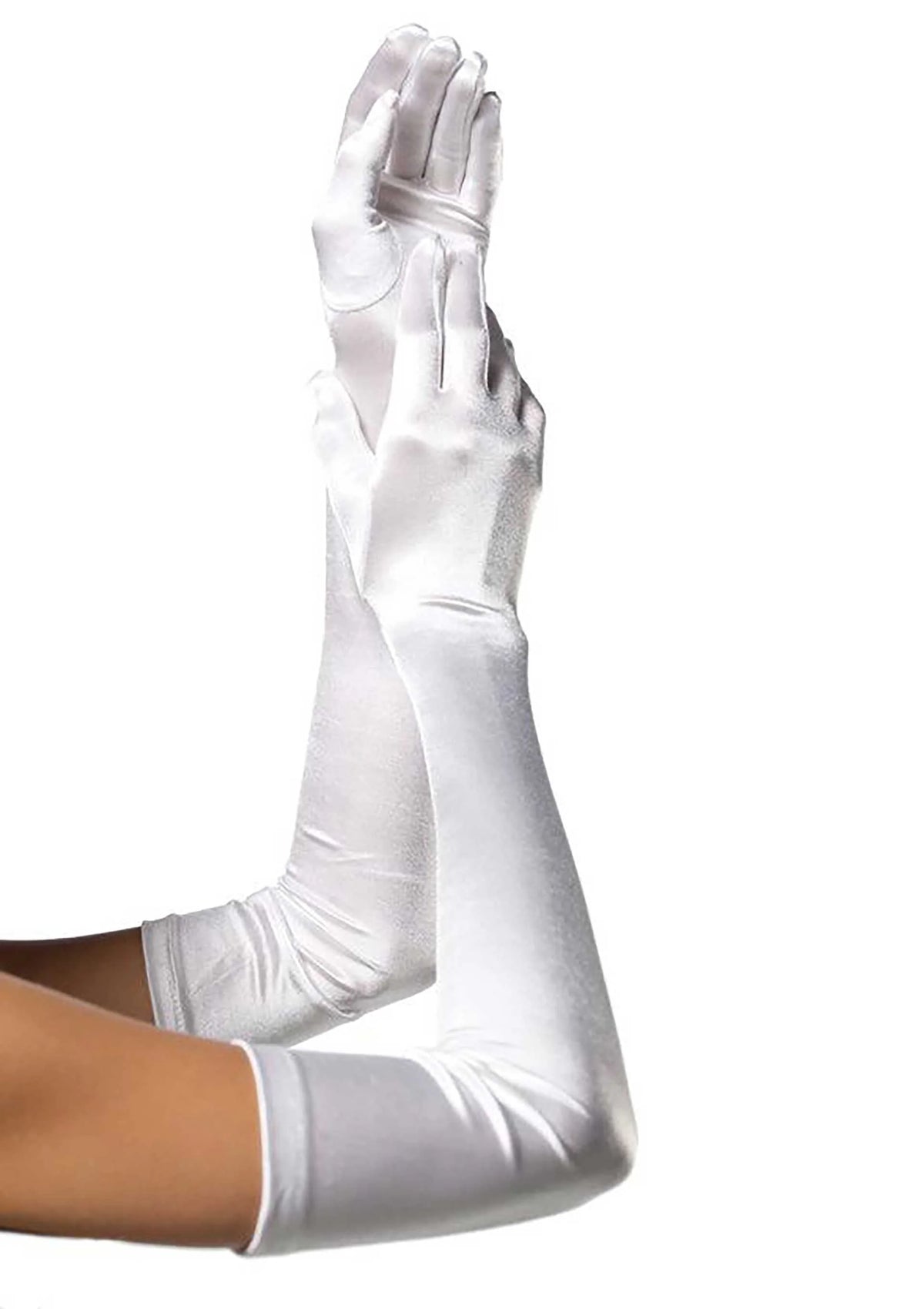 Beste vandaag nog: Extra Long Satin Gloves - bij Happytoys Sexshop: online sex shop for Feeling Happy & Easy 😊 - Default Title - 88001 - WHITE - O/S
